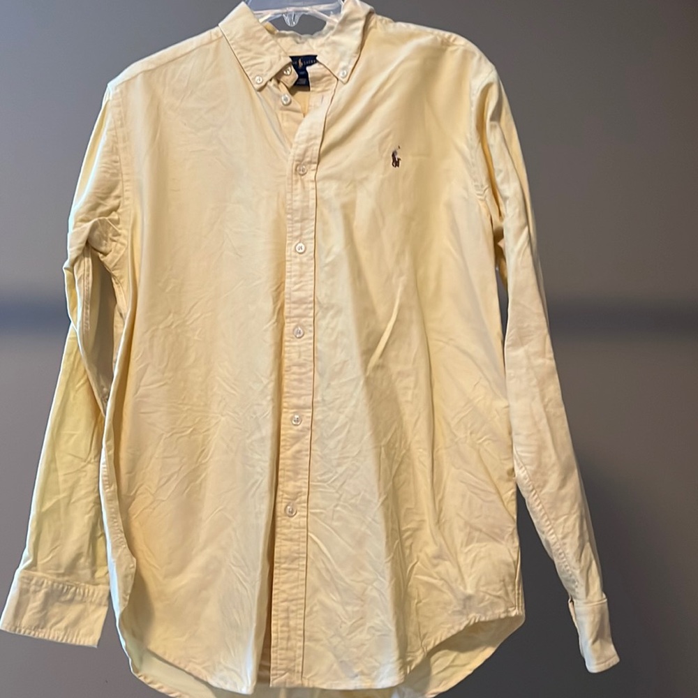 Yellow polo button down